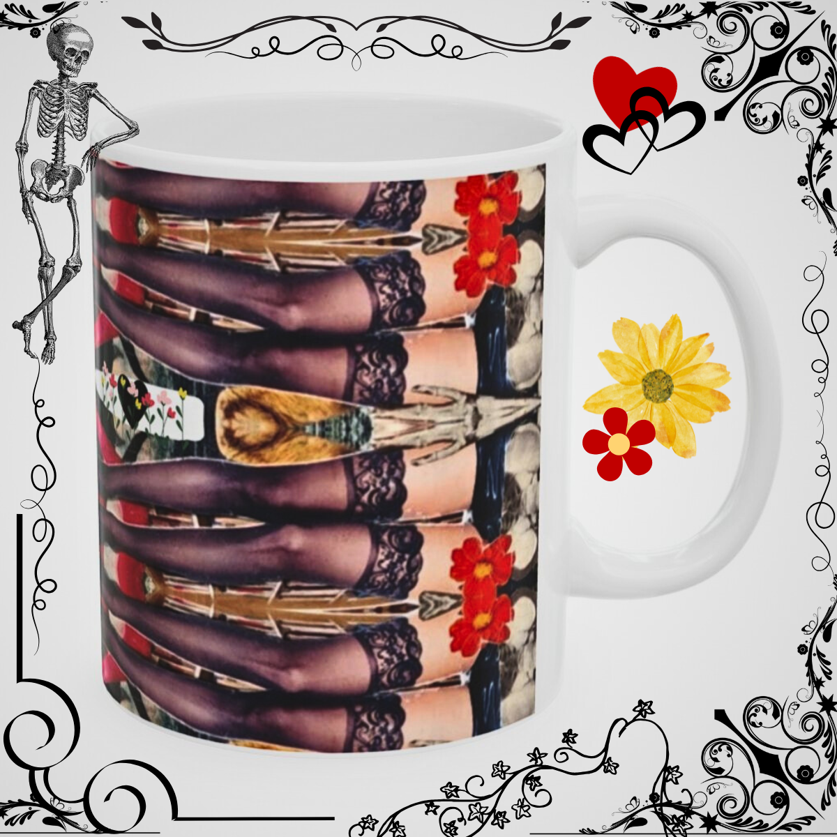 Skeleton Fishnets Mug